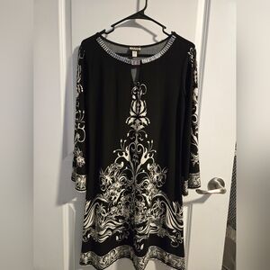 Haani Black and Cream Floral Dress